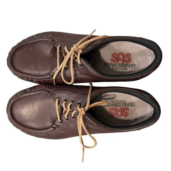 SAS diabetic brown leather shoe, women’s size 7.5 - Picture 2 of 8